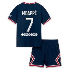 Camisolas de Futebol Paris Saint Germain PSG Kylian Mbappé 7 Criança Principal 2021-22
